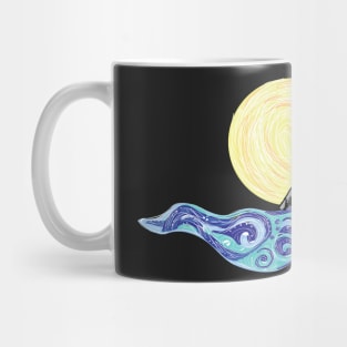 Mountain Sun and Water Sticker- Laptop Stickers- Trendy Stickers Mug